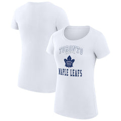 NHL White Toronto Maple Leafs G-III 4Her by Carl Banks Women's Super-Slim Fit Lightweight Team Logo Graphic T-Shirt