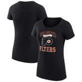 NHL Black Philadelphia Flyers G-III 4Her by Carl Banks Women's Super-Slim Fit Lightweight Team Logo Graphic T-Shirt