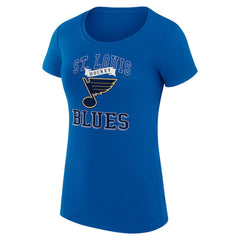 NHL Blue St. Louis Blues G-III 4Her by Carl Banks Women's Super-Slim Fit Lightweight Team Logo Graphic T-Shirt