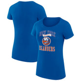NHL Royal New York Islanders G-III 4Her by Carl Banks Women's Super-Slim Fit Lightweight Team Logo Graphic T-Shirt