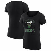 NBA Milwaukee Bucks G-III 4Her by Carl Banks Women's Super-Slim Fit Lightweight Team Logo T-Shirt