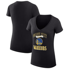 NBA Golden State Warriors G-III 4Her by Carl Banks Women's Super-Slim Fit Lightweight Team Logo V-Neck T-Shirt sale