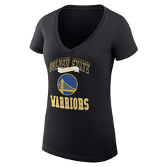 NBA Golden State Warriors G-III 4Her by Carl Banks Women's Super-Slim Fit Lightweight Team Logo V-Neck T-Shirt sale