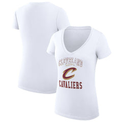 NBA Cleveland Cavaliers G-III 4Her by Carl Banks Women's Super-Slim Fit Lightweight Team Logo V-Neck T-Shirt sale