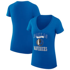 NBA Dallas Mavericks G-III 4Her by Carl Banks Women's Super-Slim Fit Lightweight Team Logo V-Neck T-Shirt sale
