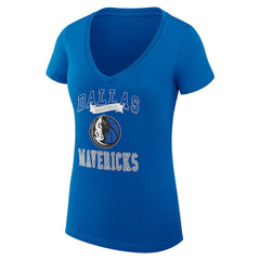 NBA Dallas Mavericks G-III 4Her by Carl Banks Women's Super-Slim Fit Lightweight Team Logo V-Neck T-Shirt sale