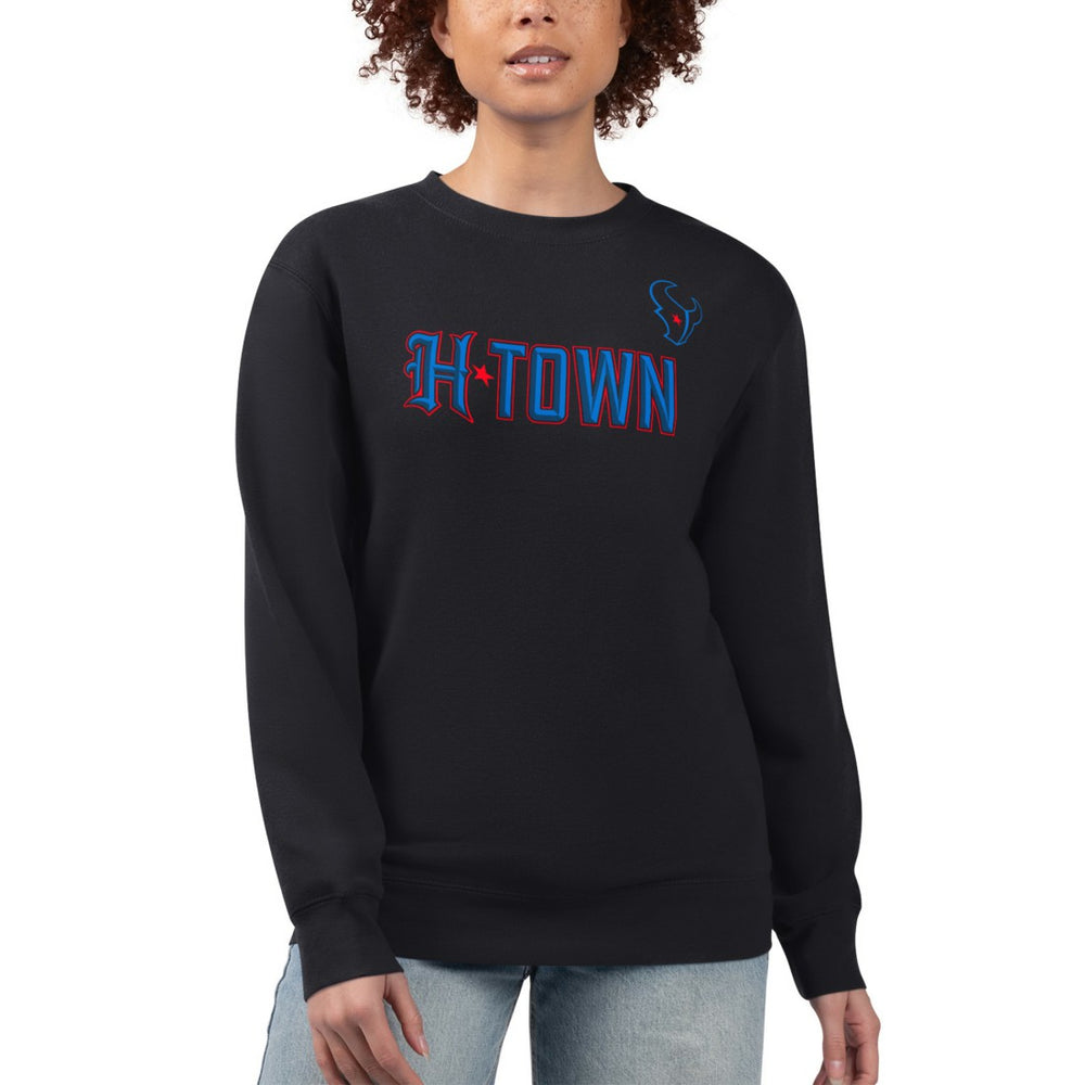 G-III 4Her by Carl Banks Women's H-Town Fleece Pullover Sweatshirt - Houston Texans