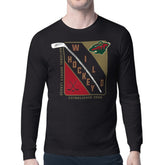 NHL Black Minnesota Wild Starter Shield Long Sleeve Graphic T-Shirt