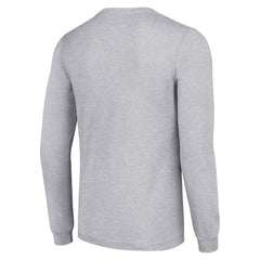 NHL Heather Gray Carolina Hurricanes Starter Shield Long Sleeve Graphic T-Shirt