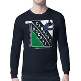 NHL Navy Vancouver Canucks Starter Shield Long Sleeve Graphic T-Shirt