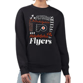 NHL Black Philadelphia Flyers G-III 4Her by Carl Banks Women's Collage Graphic Fleece Long Sleeve Pullover Sweatshirt