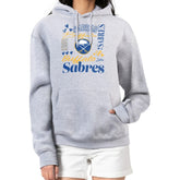 NHL Heather Gray Buffalo Sabres G-III 4Her by Carl Banks Women's Collage Team Graphic Fleece Pullover Hoodie