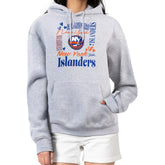 NHL Heather Gray New York Islanders G-III 4Her by Carl Banks Women's Collage Team Graphic Fleece Pullover Hoodie