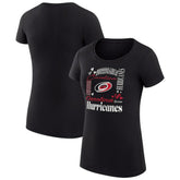 NHL Black Carolina Hurricanes G-III 4Her by Carl Banks Women's Super-Slim Fit Lightweight Collage Team Graphic T-Shirt