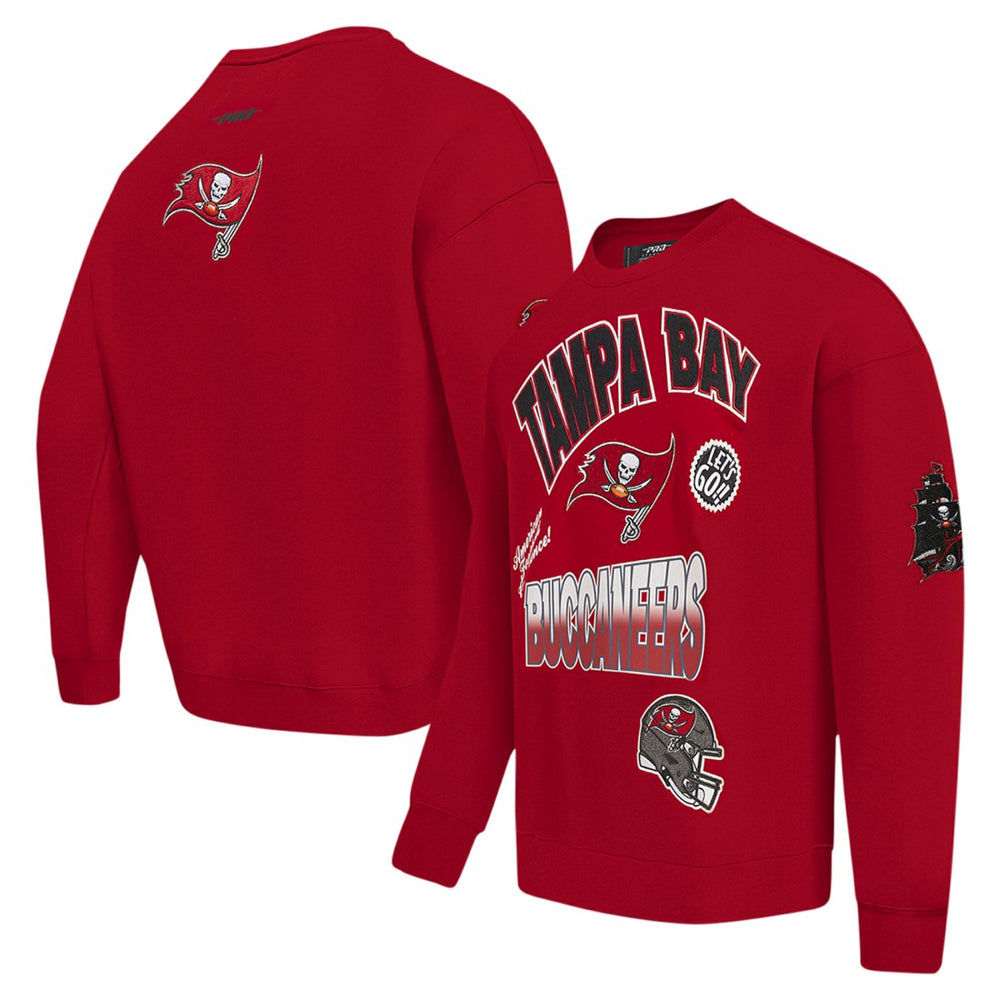 Pro Standard Turn It Up Drop Shoulder Pullover Sweatshirt - Tampa Bay Buccaneers