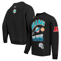 Pro Standard Turn It Up Drop Shoulder Pullover Sweatshirt - Miami Dolphins