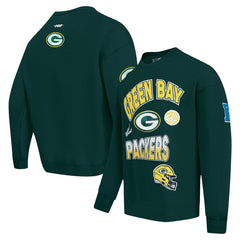 Pro Standard Turn It Up Drop Shoulder Pullover Sweatshirt - Green Bay Packers