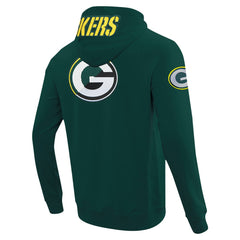 Pro Standard Split Logo Double Knit Full-Zip Hoodie - Green Bay Packers