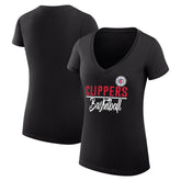 NBA LA Clippers G-III 4Her by Carl Banks Women's Super-Slim Fit Lightweight Team Sport V-Neck T-Shirt