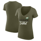 NBA Boston Celtics G-III 4Her by Carl Banks Women's Super-Slim Fit Lightweight Team Sport V-Neck T-Shirt