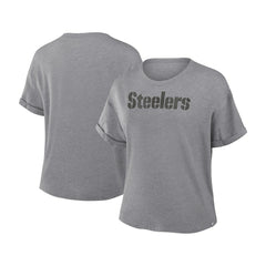 Women's Swing Pass Tri-Blend Boxy T-Shirt - Pittsburgh Steelers