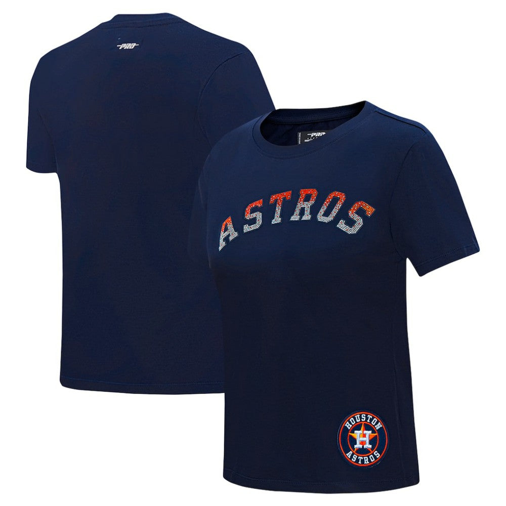 MLB Houston Astros Pro Standard Women's Rhinestone Slim Fit T-Shirt