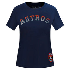 MLB Houston Astros Pro Standard Women's Rhinestone Slim Fit T-Shirt