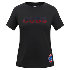 MLB Chicago Cubs Pro Standard Women's Rhinestone Slim Fit T-Shirt