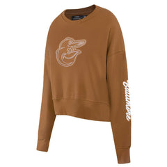 MLB Baltimore Orioles Pro Standard Women's Paint The City Pullover Cropped Sweatshirt
