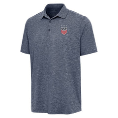 USWNT Antigua Big & Tall Par 3 Polo - Heather Navy