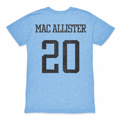 Alexis Mac Allister Argentina National Team 1863FC Player Retro Tri-Blend T-Shirt - Light Blue