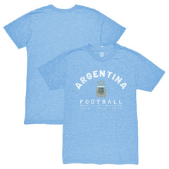 Argentina National Team 1863FC Three-Time World Champions Tri-Blend T-Shirt - Light Blue