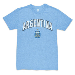 Argentina National Team 1863FC Retro Wordmark Tri-Blend T-Shirt - Light Blue