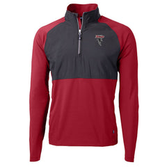 Cutter & Buck Adapt Eco Knit Hybrid Recycled Raglan DryTec Quarter-Zip Top - Atlanta Falcons
