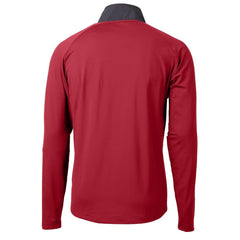 Cutter & Buck Adapt Eco Knit Hybrid Recycled Raglan DryTec Quarter-Zip Top - Atlanta Falcons