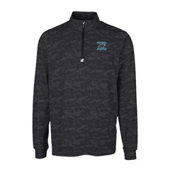 Cutter & Buck Traverse Camo Print Stretch DryTec Quarter-Zip Top - Carolina Panthers