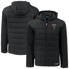 Cutter & Buck Evoke Hybrid Eco Softshell Recycled Full-Zip Hoodie Jacket - Atlanta Falcons
