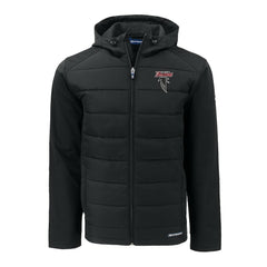 Cutter & Buck Evoke Hybrid Eco Softshell Recycled Full-Zip Hoodie Jacket - Atlanta Falcons