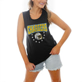 Gameday Couture Women's Baby You're A Star Racerback Scoop Neck Tapered Tank Top - Los Angeles Chargers