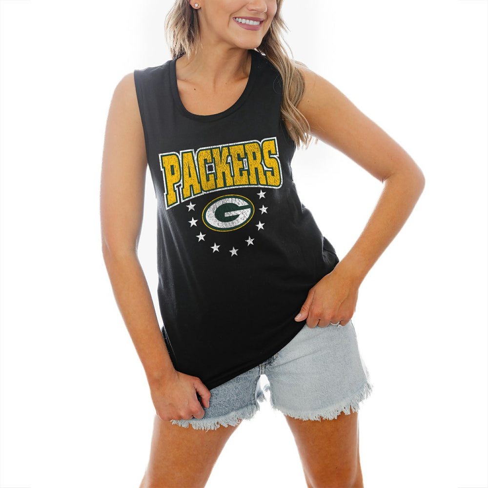 Gameday Couture Women's Baby You're A Star Racerback Scoop Neck Tapered Tank Top - Green Bay Packers