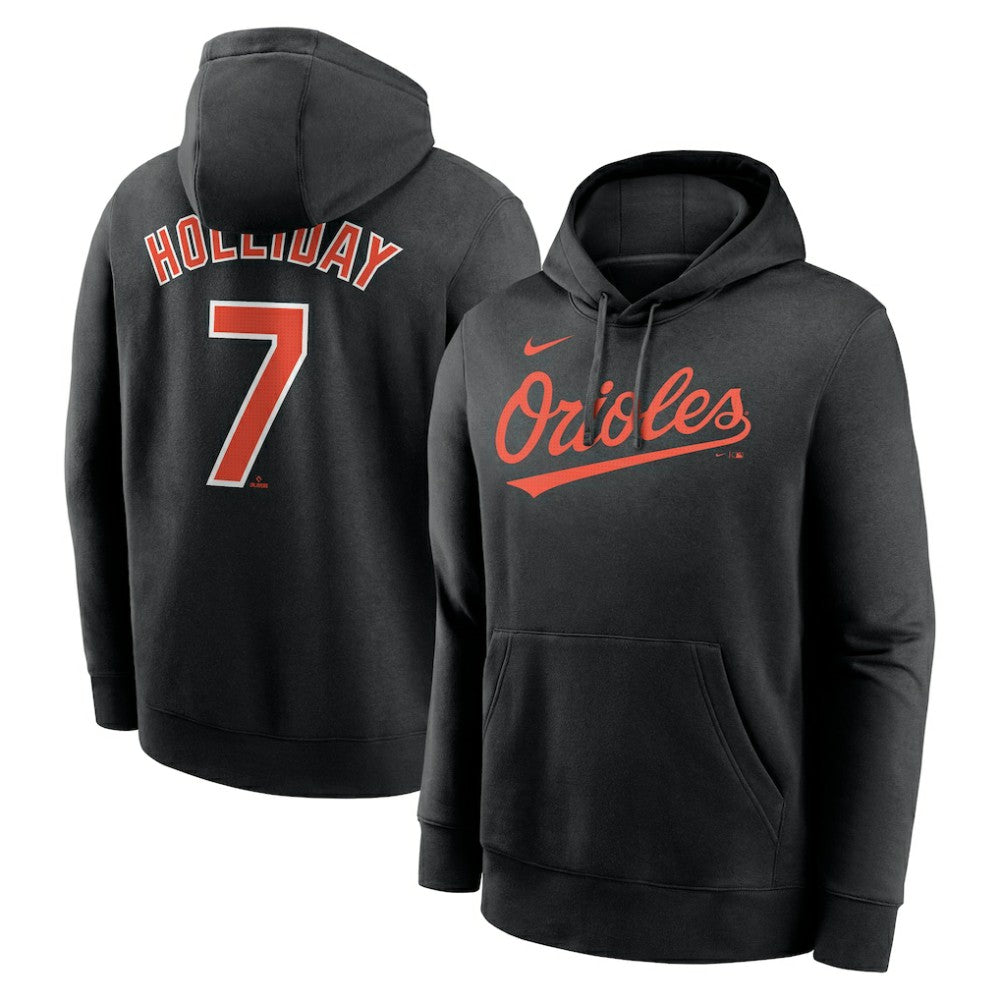 MLB Jackson Holliday Baltimore Orioles Nike Player Name & Number Club Fleece Pullover Hoodie