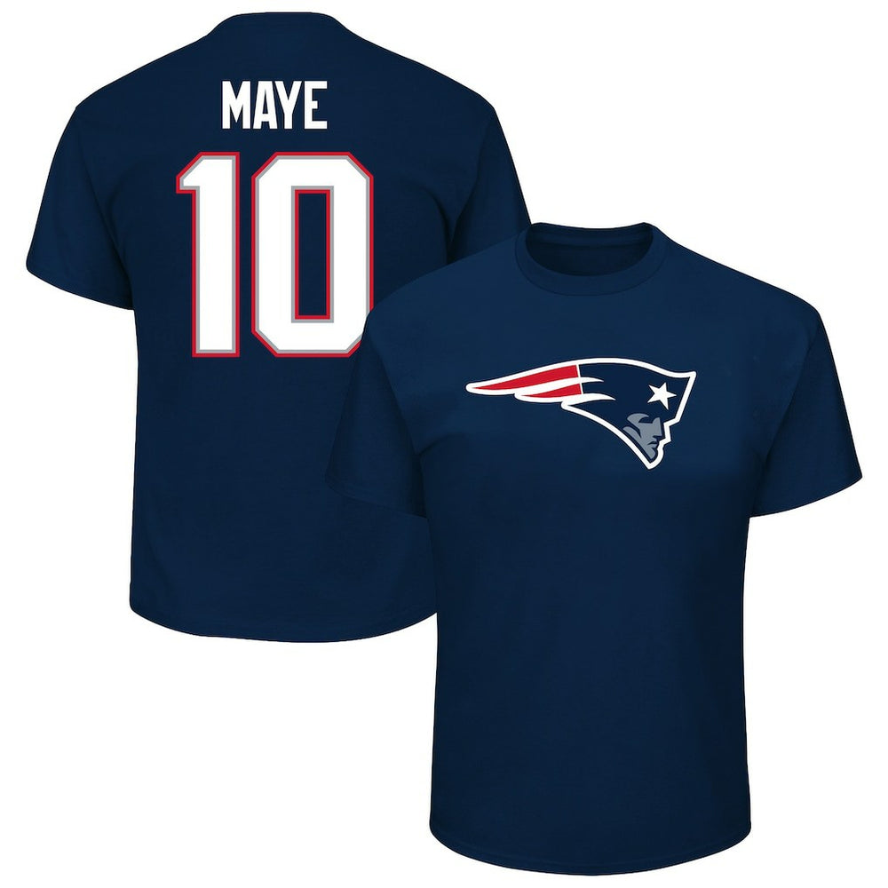 Drake Maye Big & Tall Player Name & Number T-Shirt - New England Patriots