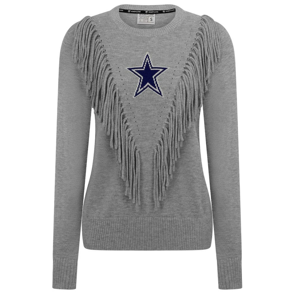 Women's Fringe Sparkle Pullover Sweater - Dallas Cowboys