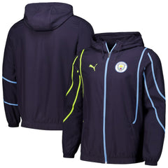 Manchester City 2024/25 Pre-Match Anthem dryCELL Full-Zip Hoodie Jacket - Puma Navy