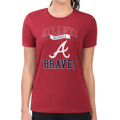 MLB Atlanta Braves G-III 4Her by Carl Banks Women's Super-Slim Fit Lightweight Team Logo Graphic T-Shirt