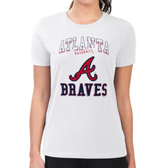 MLB Atlanta Braves G-III 4Her by Carl Banks Women's Super-Slim Fit Lightweight Team Logo Graphic T-Shirt