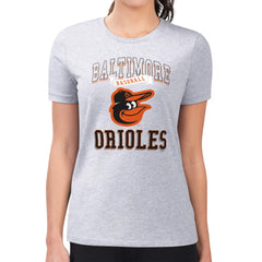 MLB Baltimore Orioles G-III 4Her by Carl Banks Women's Super-Slim Fit Lightweight Team Logo Graphic T-Shirt