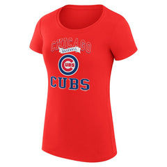 MLB Chicago Cubs G-III 4Her by Carl Banks Women's Super-Slim Fit Lightweight Team Logo Graphic T-Shirt