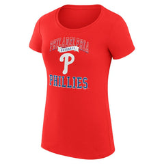 MLB Philadelphia Phillies G-III 4Her by Carl Banks Women's Super-Slim Fit Lightweight Team Logo Graphic T-Shirt