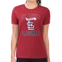 MLB St. Louis Cardinals G-III 4Her by Carl Banks Women's Super-Slim Fit Lightweight Team Logo Graphic T-Shirt